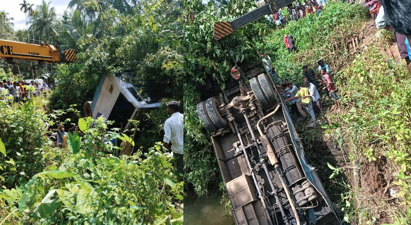  കോഴിക്കോട് KSRTC ബസ് പുഴയിലേക്ക് മറിഞ്ഞു; 2 മരണം; നിരവധിപേർക്ക് പരിക്ക്