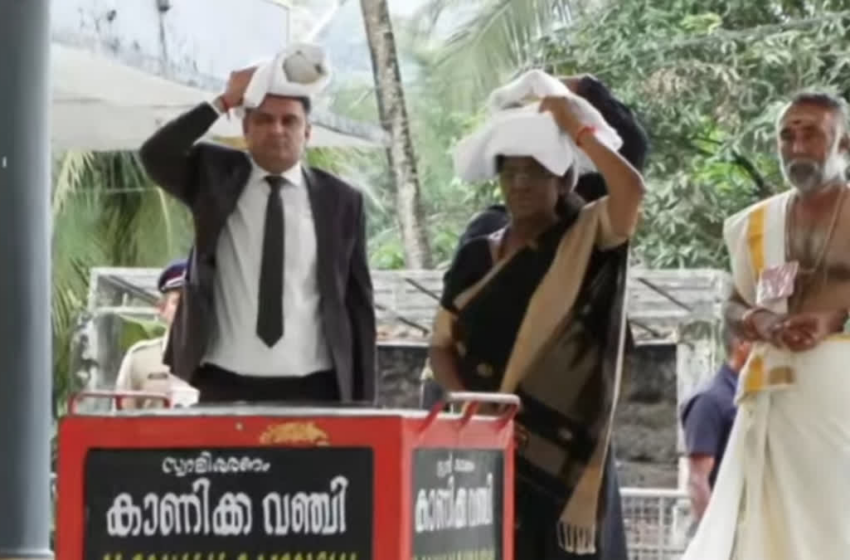 ശബരിമല സന്ദര്ശനത്തിനെത്തിയ രാഷ്ട്രപതി ദ്രൗപതി മുര്മു സന്നിധാനത്ത് എത്തി