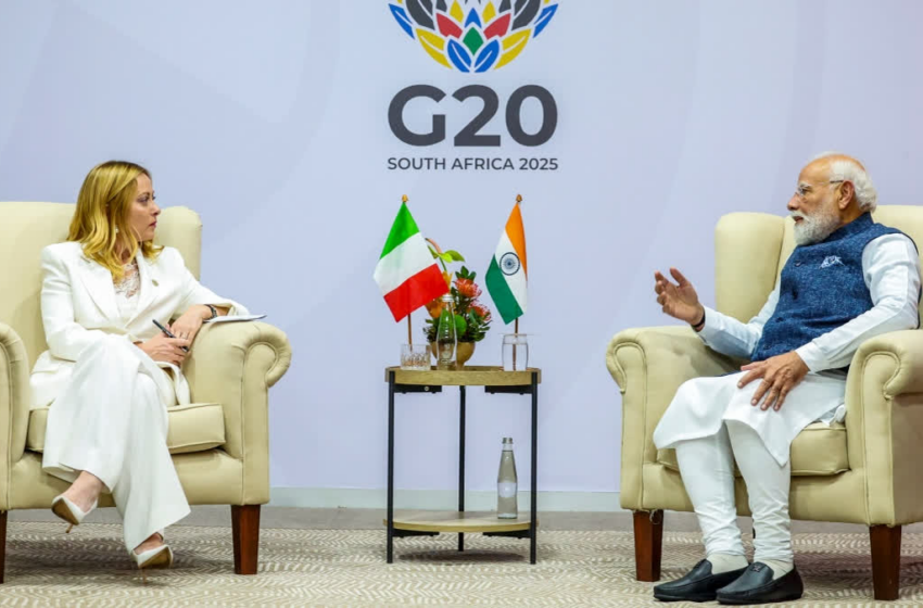  ഭീകരവാദത്തിന് പൂട്ടിടാൻ ഇന്ത്യയും ഇറ്റലിയും; ജോഹന്നാസ്ബർഗിൽ നിർണ്ണായക തീരുമാനം