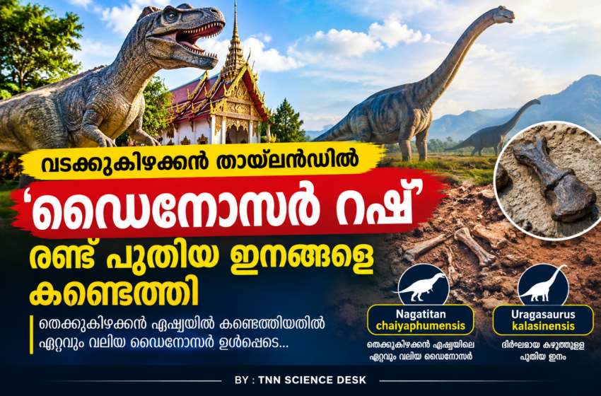  വടക്കുകിഴക്കൻ തായ്‌ലൻഡിൽ ‘ഡൈനോസർ റഷ്’; രണ്ട് പുതിയ ഇനങ്ങളെ കണ്ടെത്തി